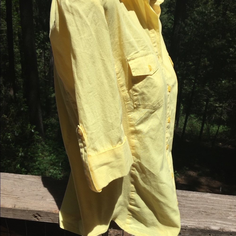 Style & Co. Classic button down shirt mellow yellow - Picture 4 of 9